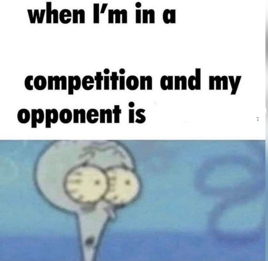Plantilla de meme Squidward competition