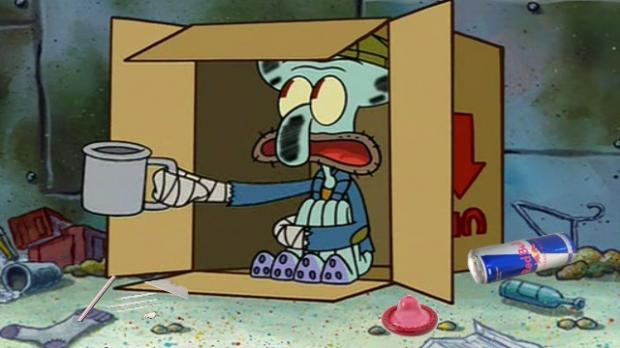 Plantilla de meme squidward poor