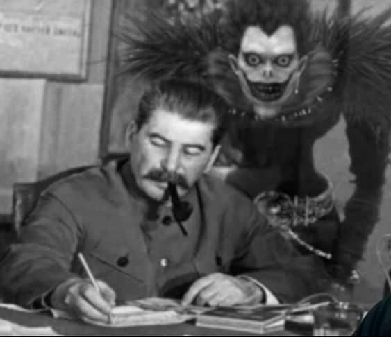 Plantilla de meme stalin Death note