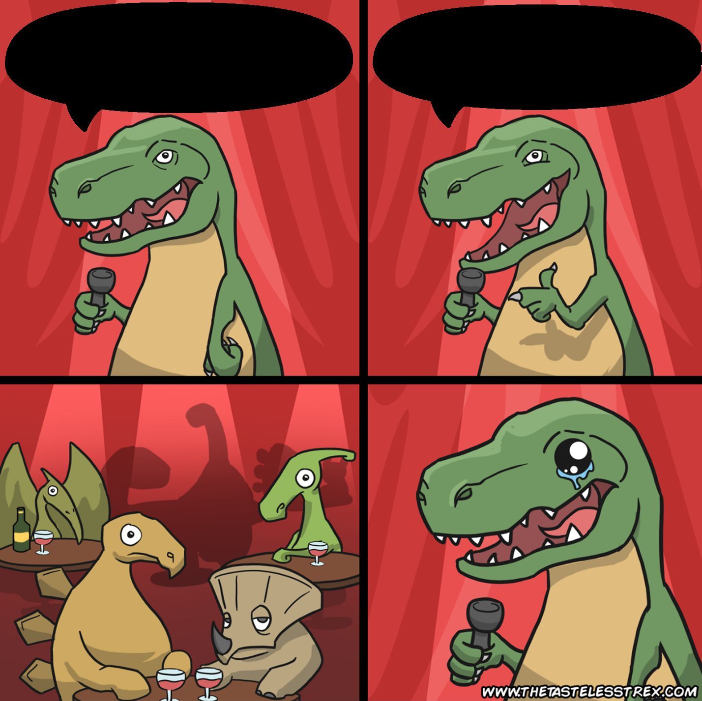 Plantilla de meme stand up dinosaur