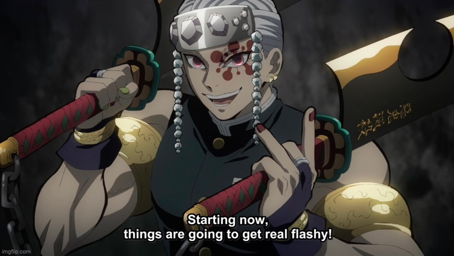 Template meme starting now things are going to get flashy