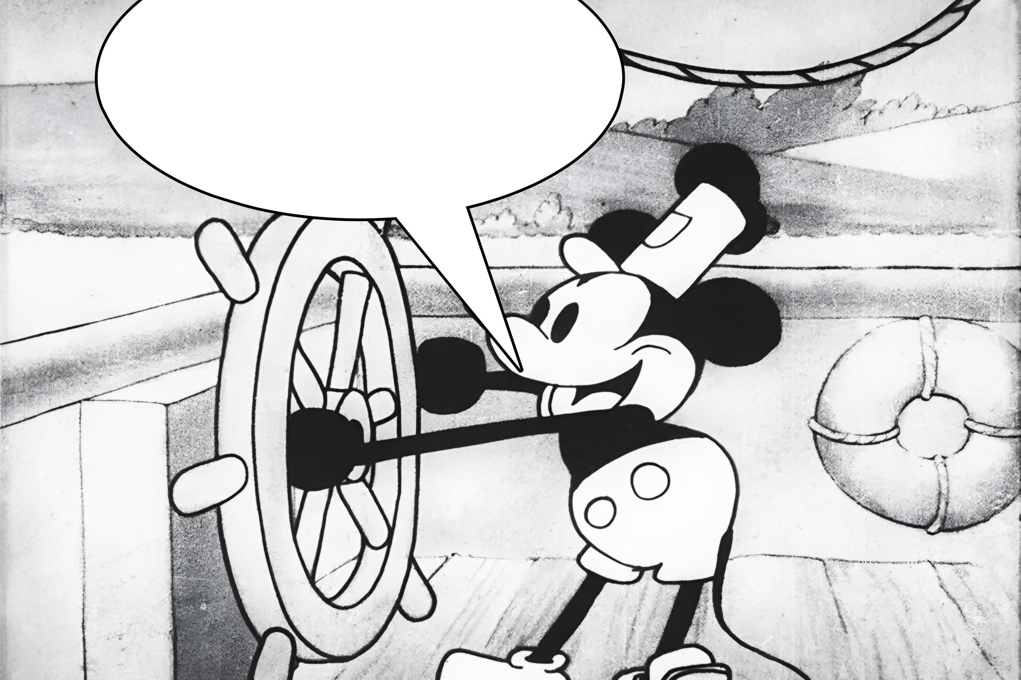 Plantilla de meme Steamboat Willie
