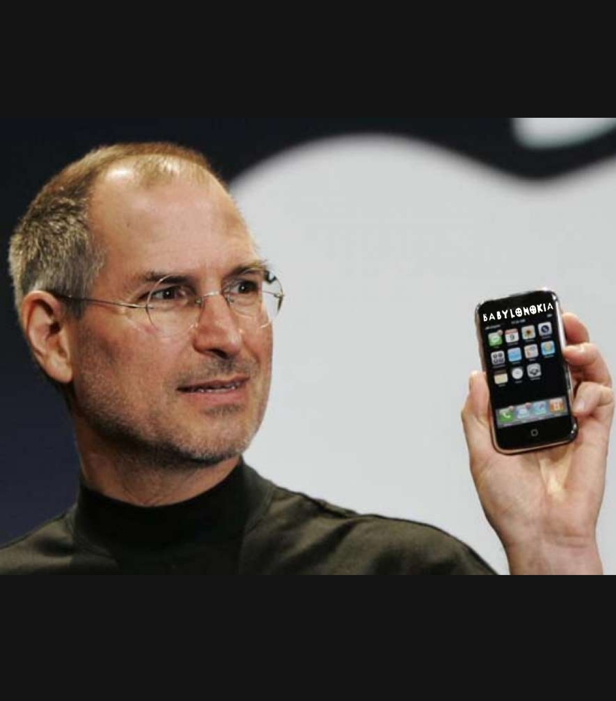 Template meme Steve Jobs presents Babylonokia