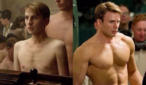 Plantilla de meme Steve Rogers before and after