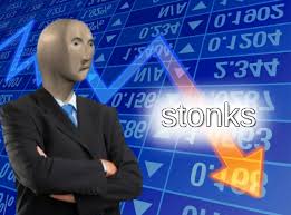 Plantilla de meme Stonks Down