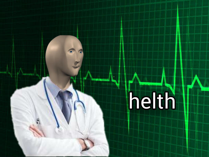 Template meme Stonks Helth