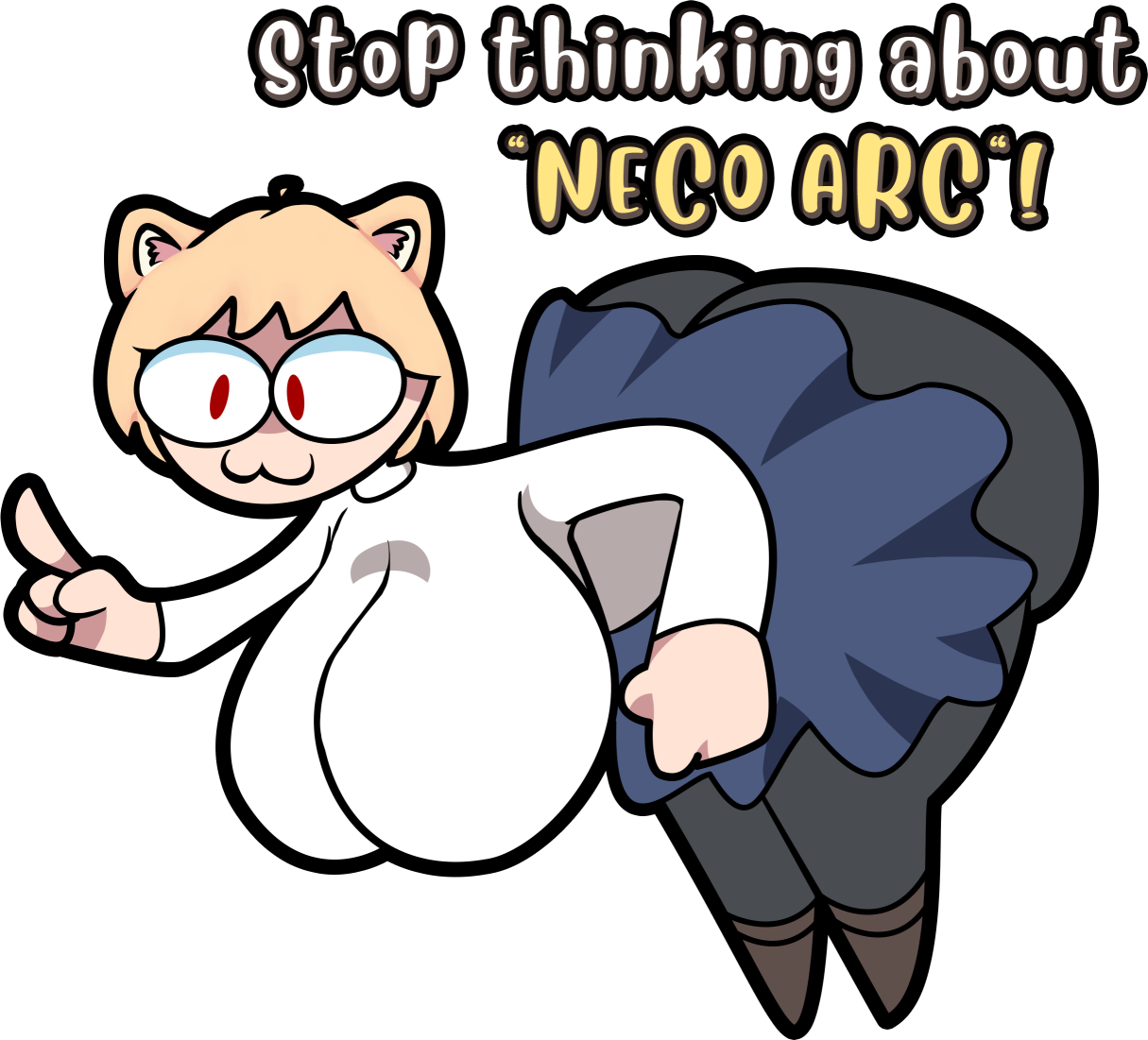 Plantilla de meme stop thinking about neco arc