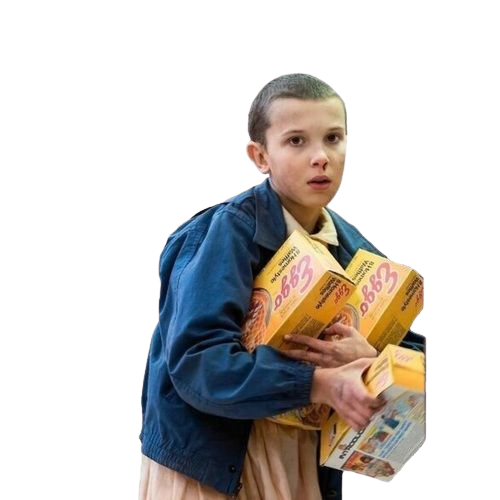 Plantilla de meme Stranger Things Eleven Eggos