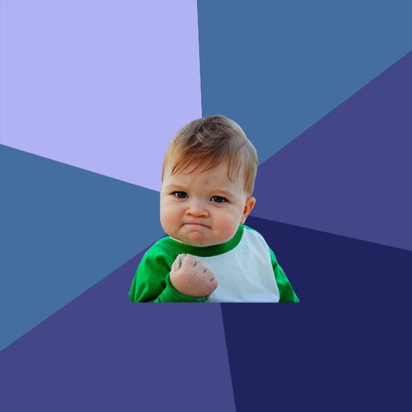 Plantilla de meme Success Kid high resolution