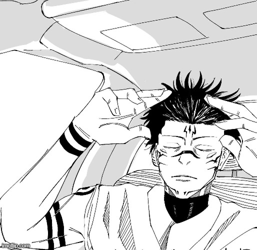 Template meme Sukuna Praying