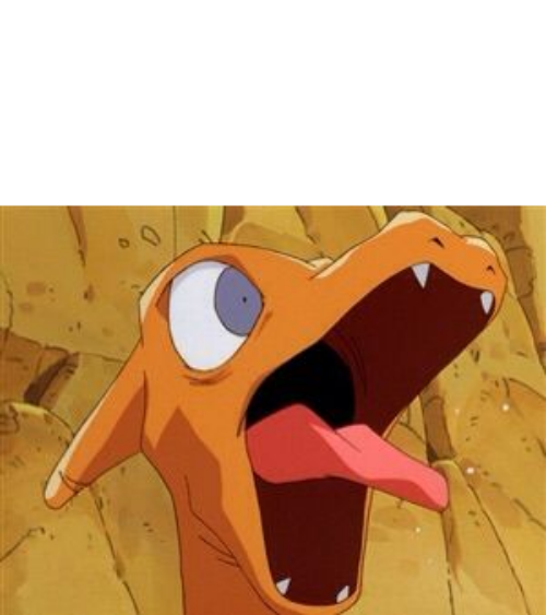 Plantilla de meme Suprised Charizard