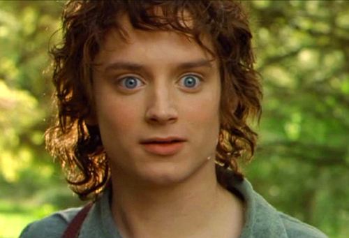 Plantilla de meme Surpised Frodo