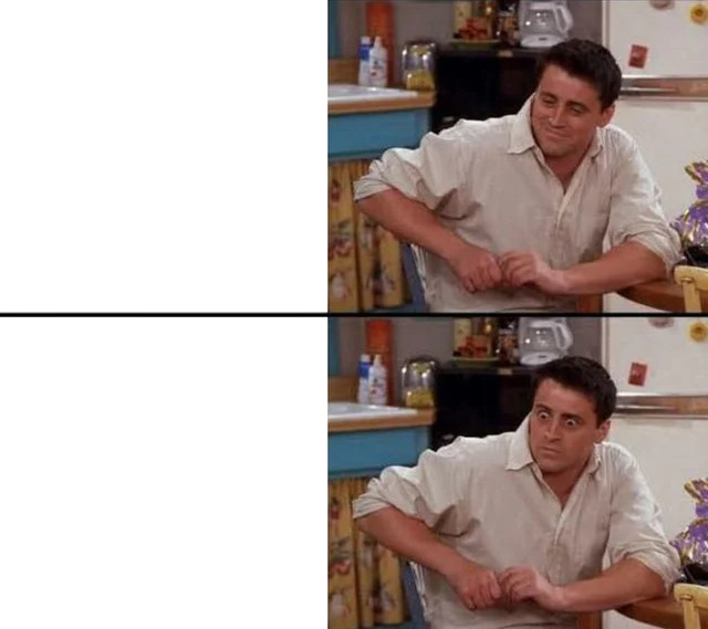 Template meme Surprised Joey