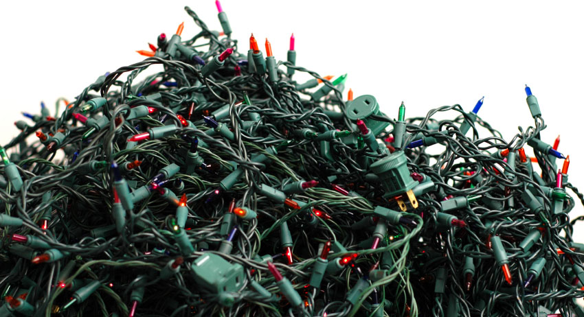 Plantilla de meme tangled christmas tree lights