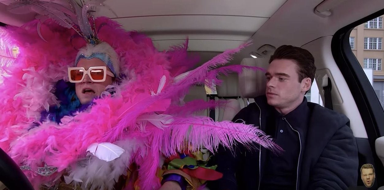 Taron egerton as Elton John meme template
