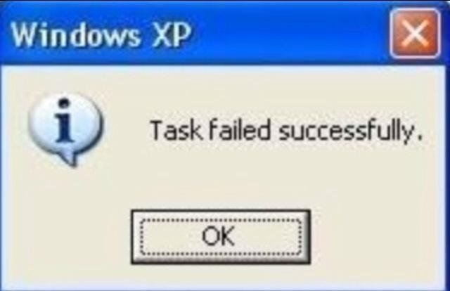 Plantilla de meme Task failed successfully