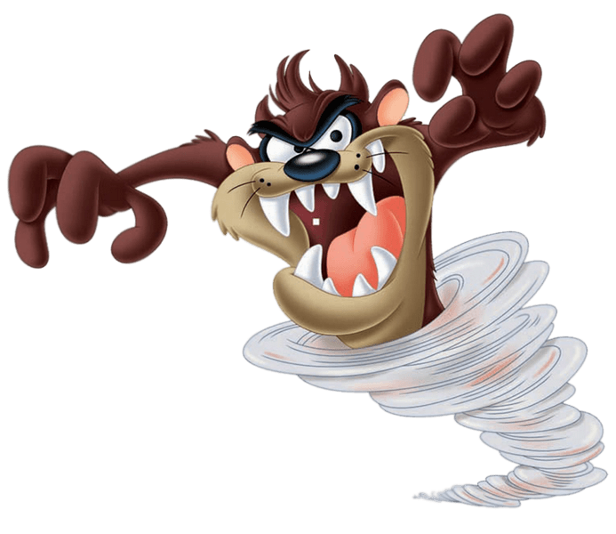Plantilla de meme Tasmanian Devil spinning transparent
