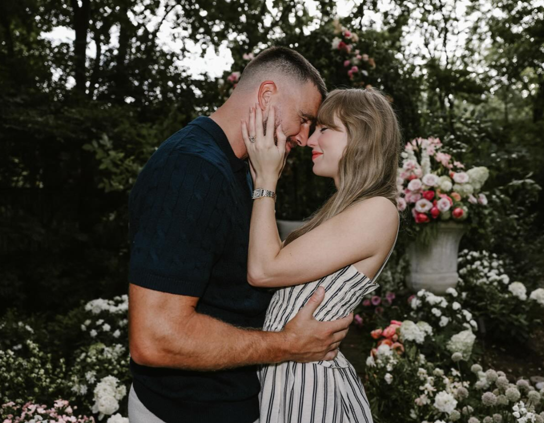 Plantilla de meme Taylor Swift Travis Kelce engagement