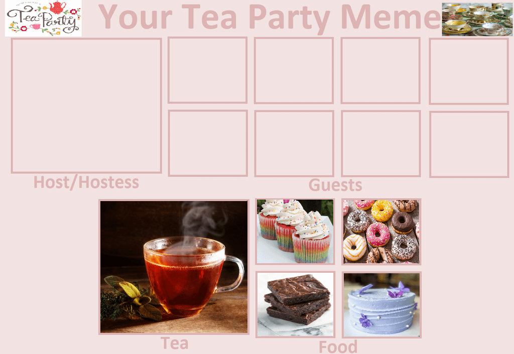 Plantilla de meme Tea Party Meme