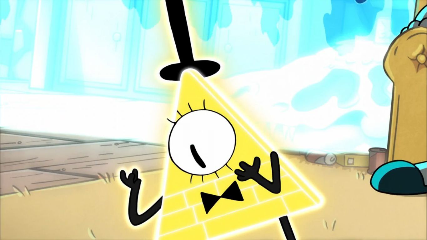Template meme Terrified Bill Cipher