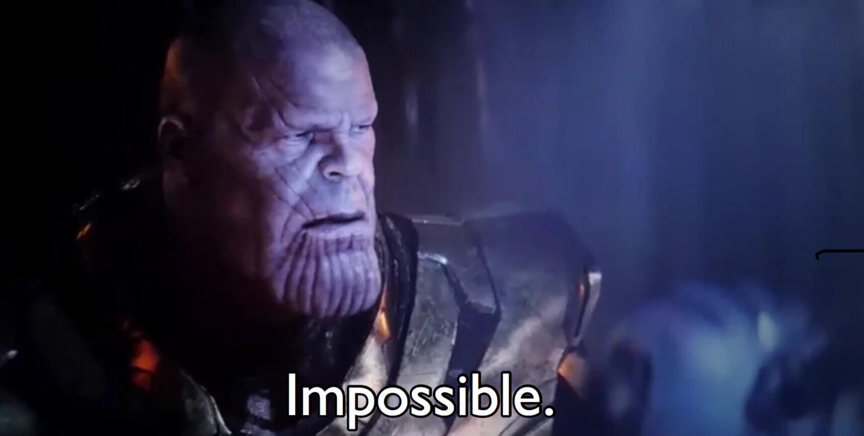 Plantilla de meme Thanos Impossible