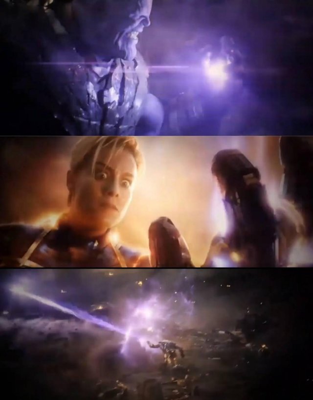 Plantilla de meme Thanos vs. Captain Marvel