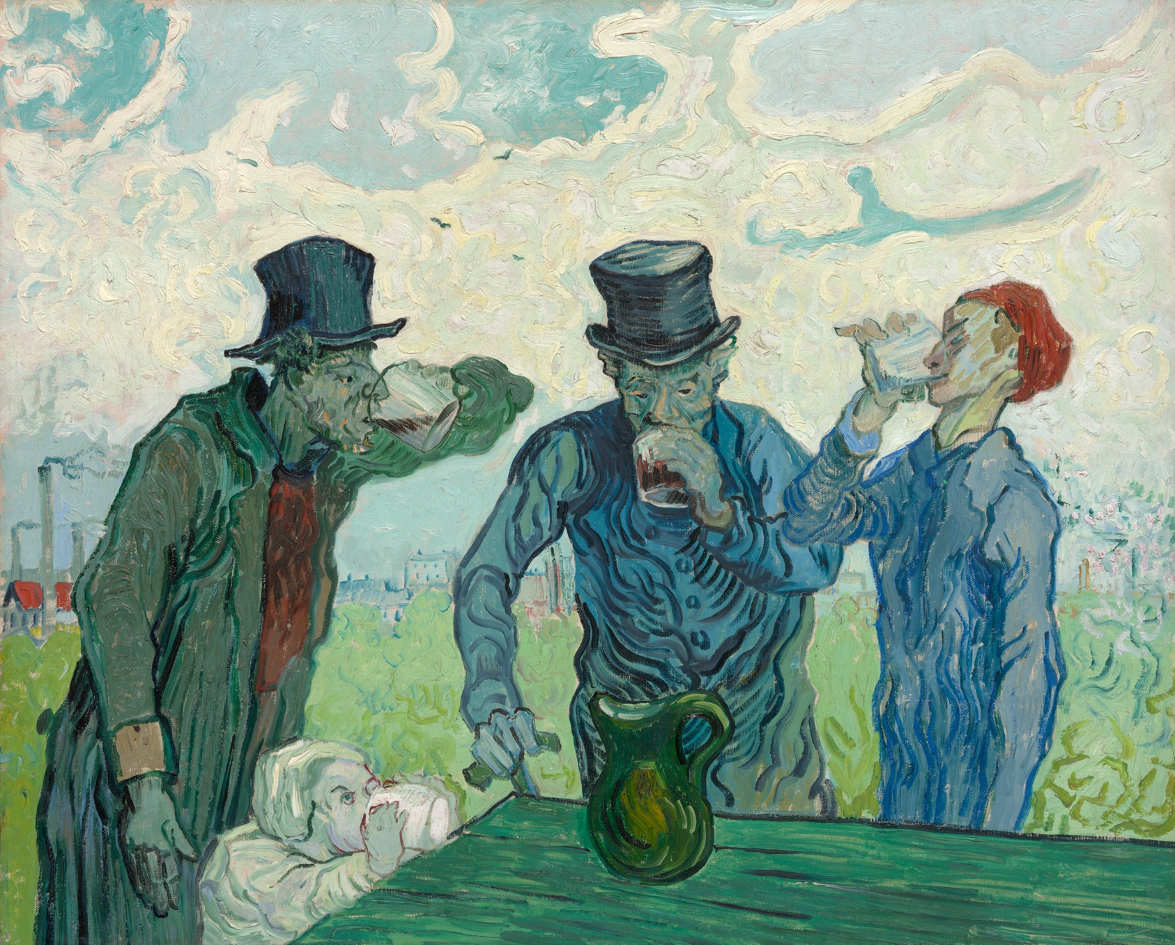 Plantilla de meme The Drinkers by Van Gogh
