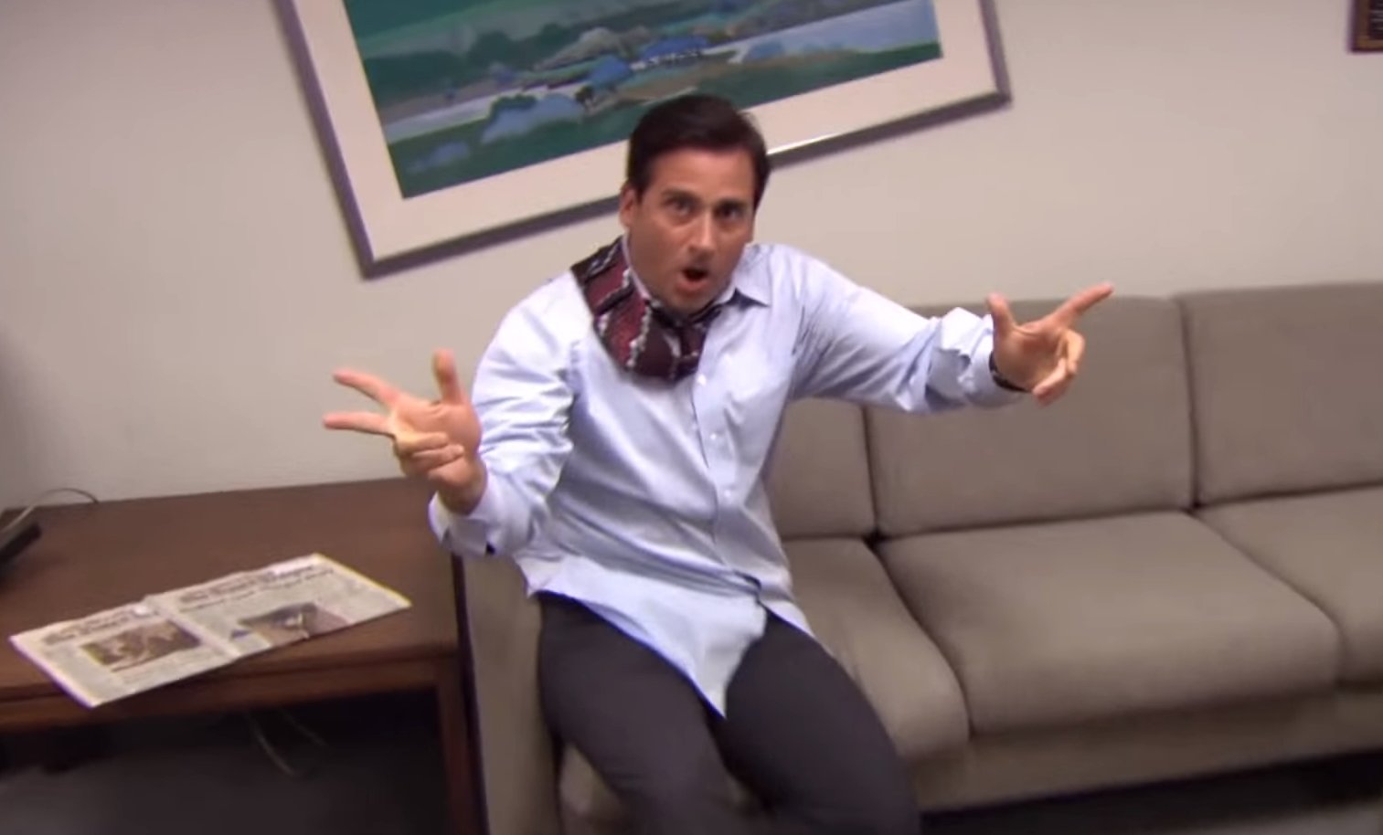 Template meme The office parkour