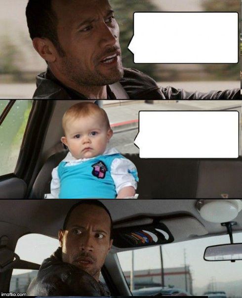 Template meme The Rock Driving Dad Joke Baby