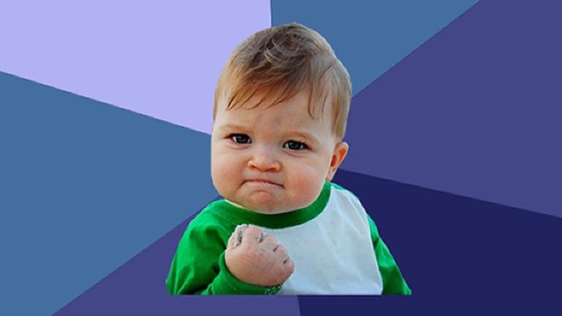 Plantilla de meme The success kid