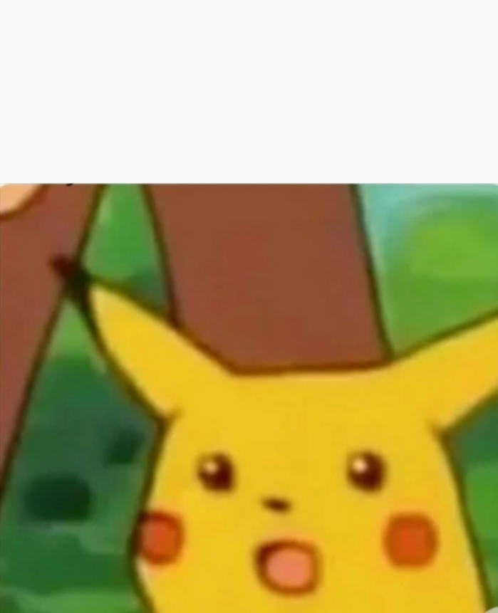 Plantilla de meme The surprised Pikachu