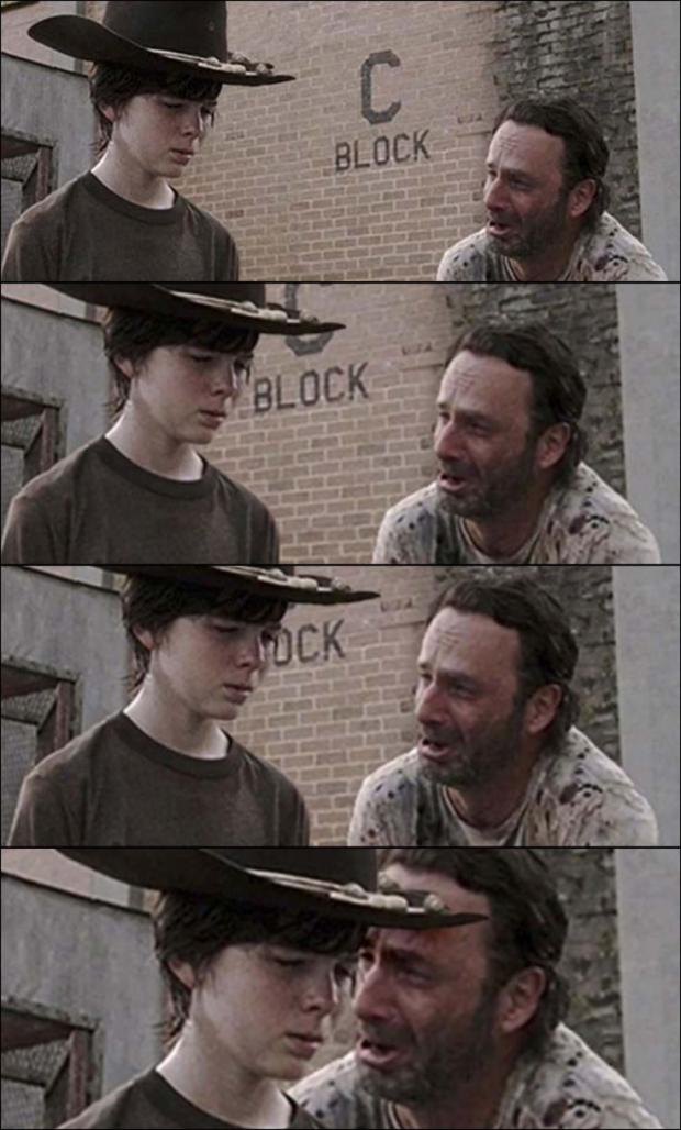 Plantilla de meme the walking dead coral