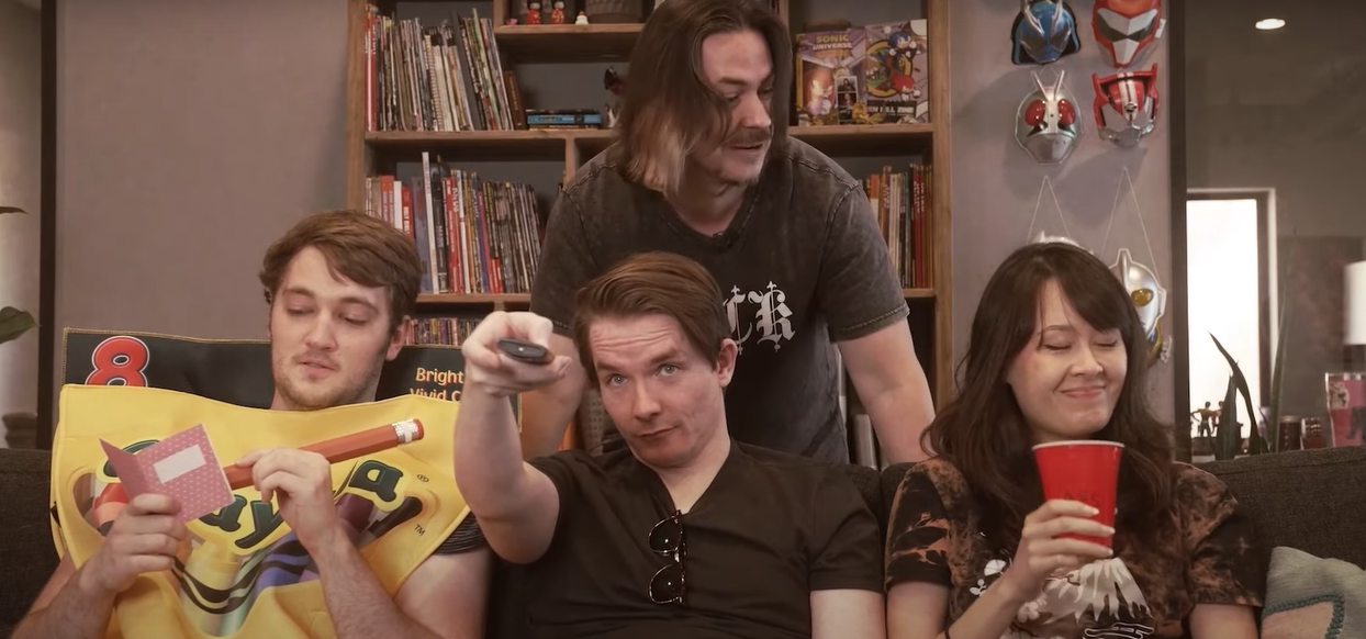 Template meme Theodd1sout, this guy, and Jaiden trying not to laugh meme