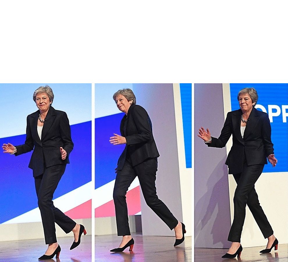 Plantilla de meme Theresa May Walking