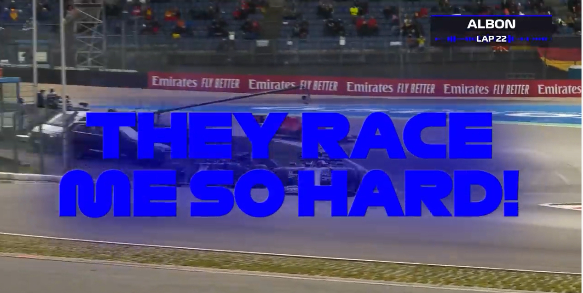 Template meme THEY RACE ME SO HARD!
