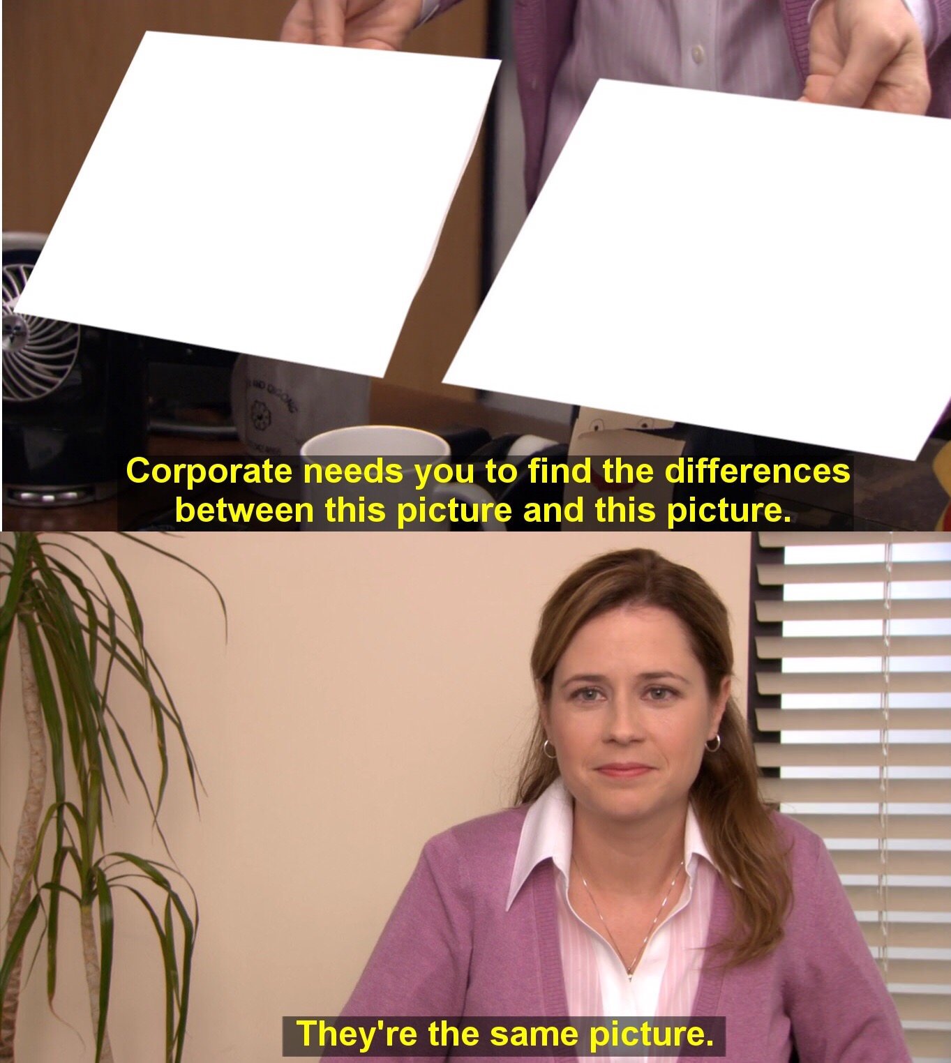 Plantilla de meme They're The Same Picture