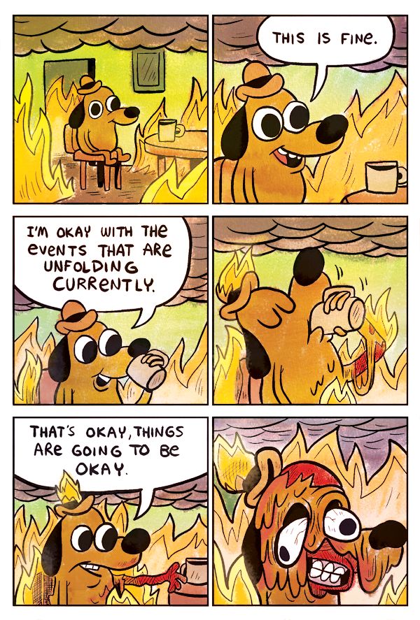 Template meme This is Fine Dog