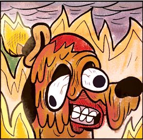 Plantilla de meme This is fine face melt