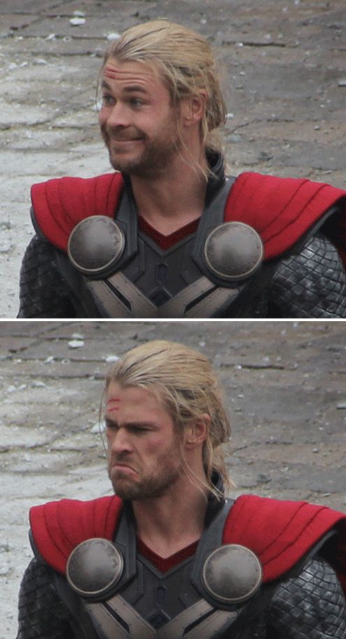 Template meme Thor happy then sad