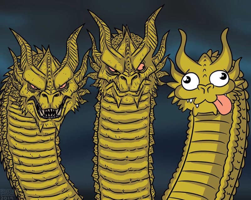 Plantilla de meme Three dragons