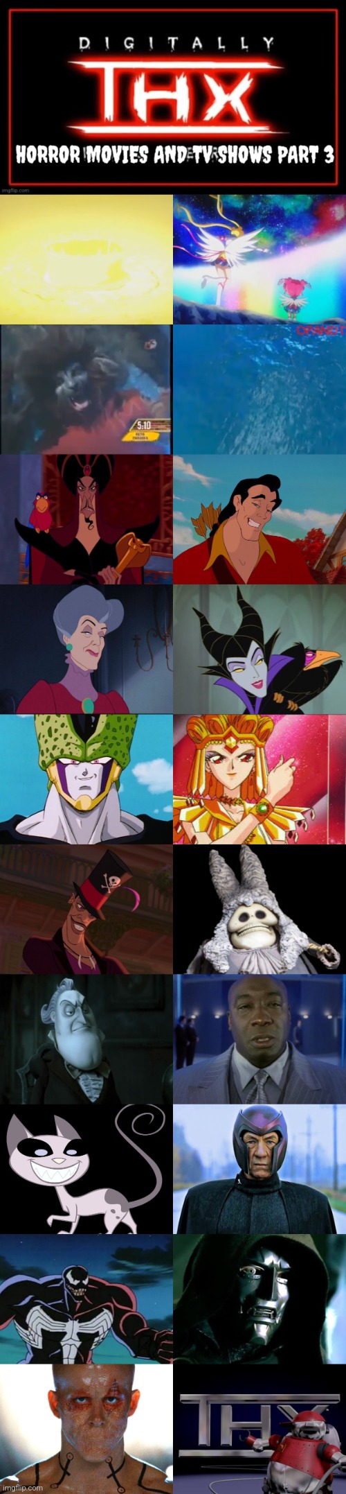 Template meme THX Horror Movies and TV Shows Villains 3