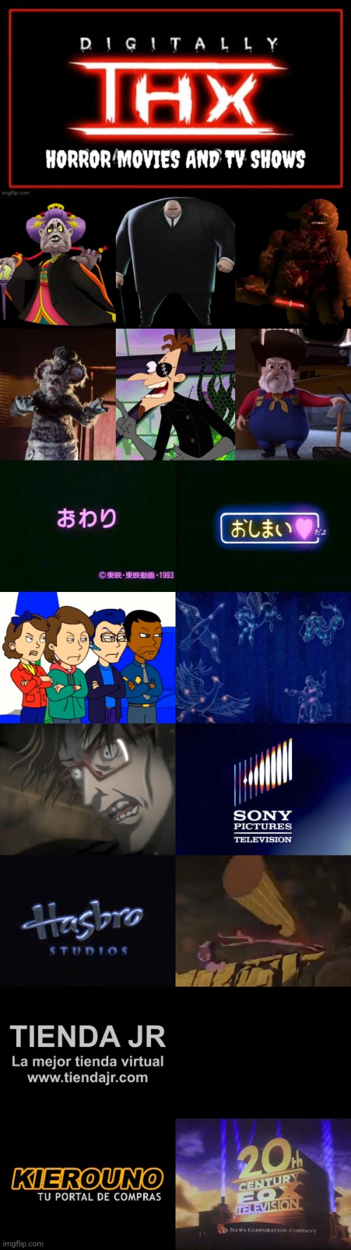 Template meme THX Horror Movies and TV Shows Villains