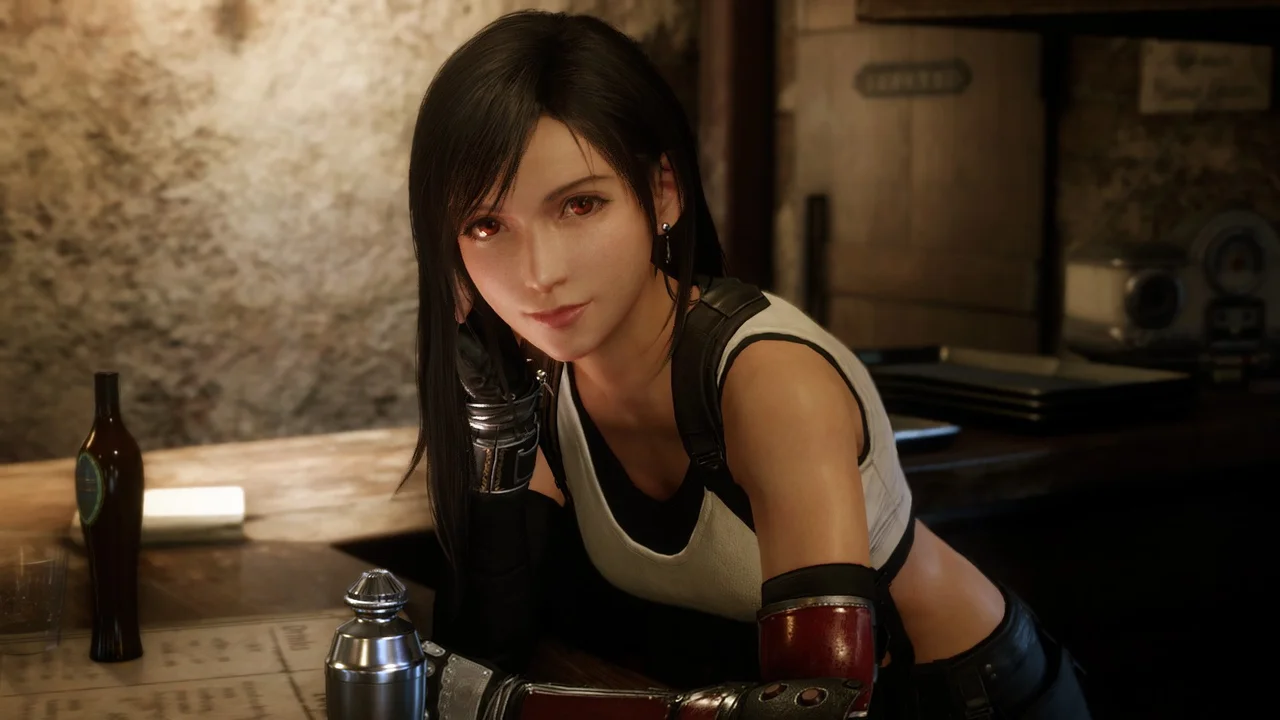 Template meme Tifa Lockhart in a Bar