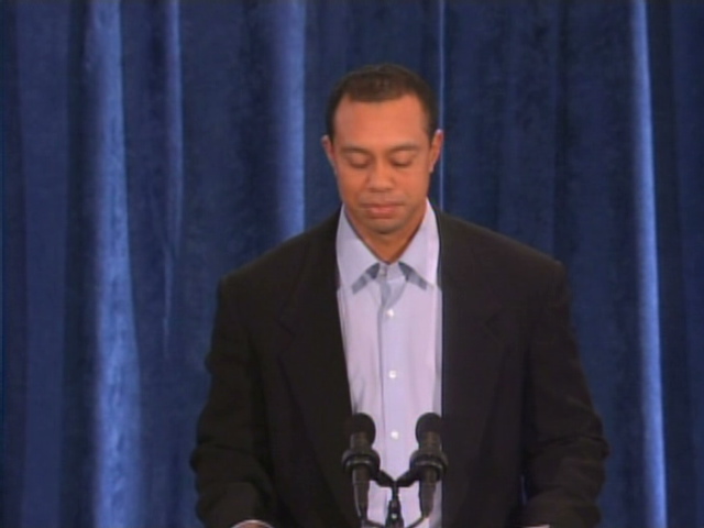 Plantilla de meme Tiger Woods Deeply Sorry Public Apology