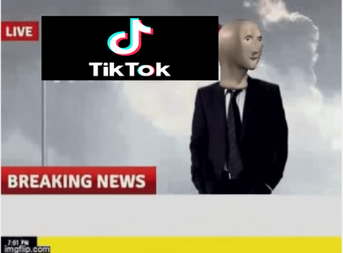 Plantilla de meme Tiktok news