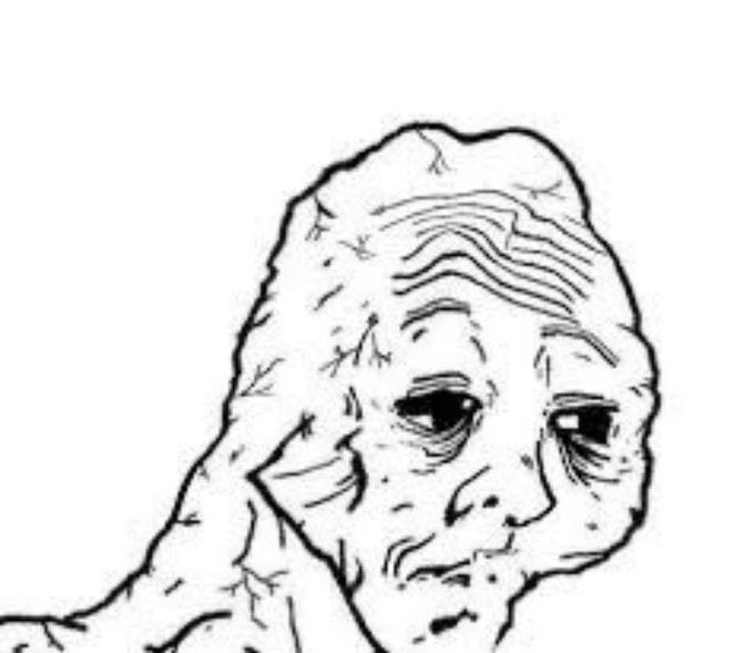 Plantilla de meme tired wojak