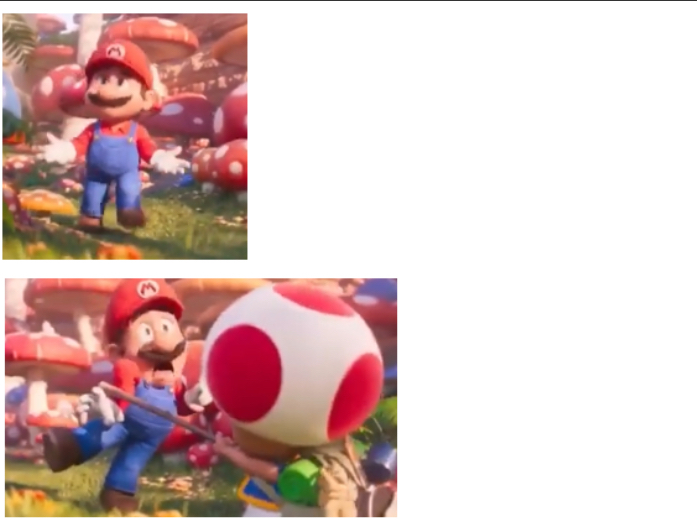 Plantilla de meme Toad hitting Mario