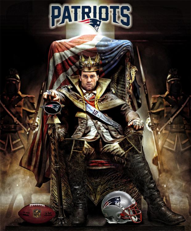 Template meme Tom Brady Throne