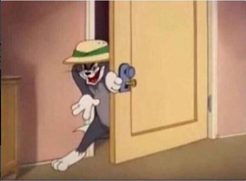 Plantilla de meme Tom Door