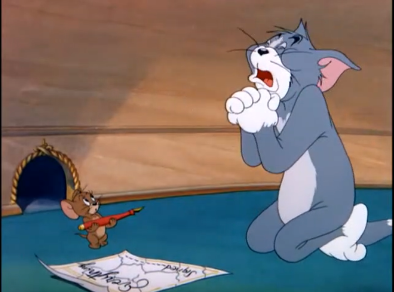 Plantilla de meme tom & jerry begging